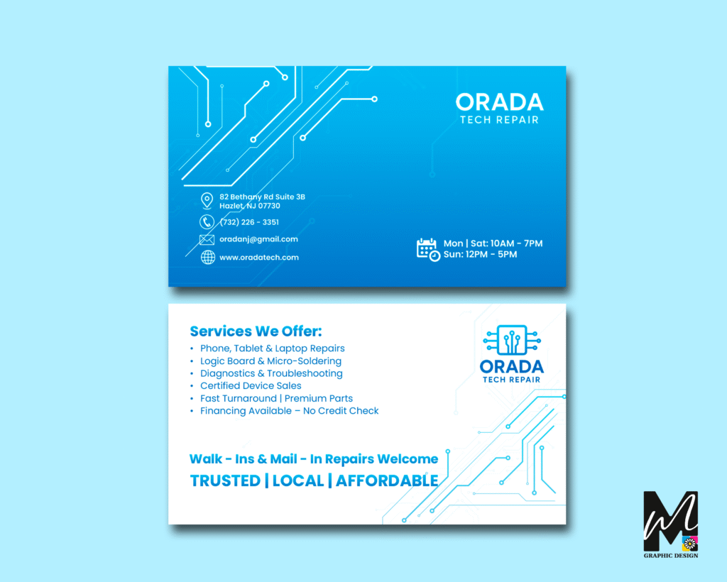 Cartão de Visita — Orada Tech Repair