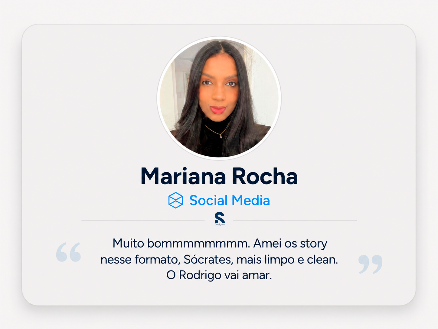 Depoimento de Mariana Rocha - Social Media